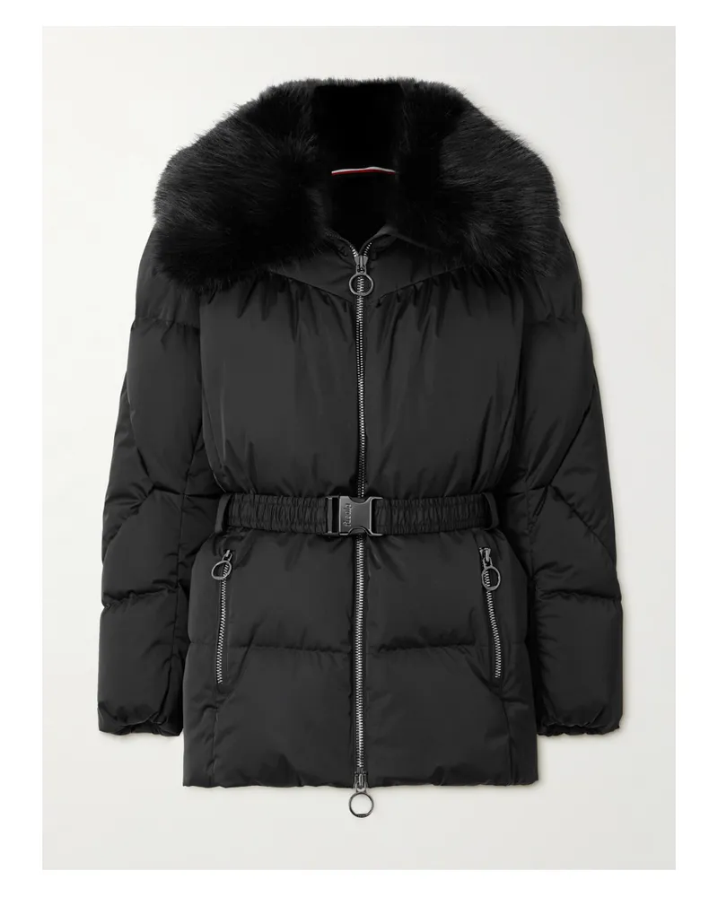 FUSALP Vela Gesteppte Skijacke Mit Daunenfüllung, Faux-fur-besatz Und Gürtel - Schwarz Schwarz