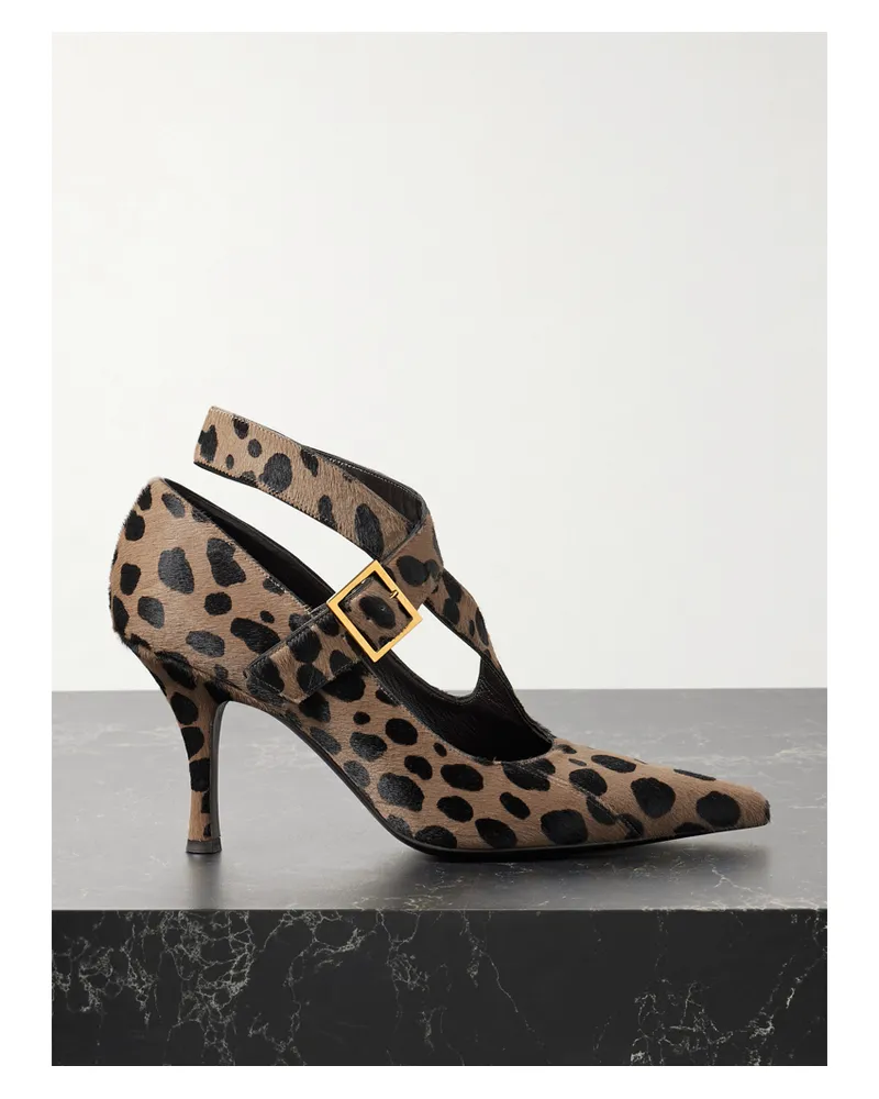 KHAITE Sloan Leopard-print Calf Hair Pumps - Animal print Animal