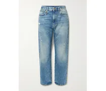 Boyfriend-jeans In Distressed-optik - Blau