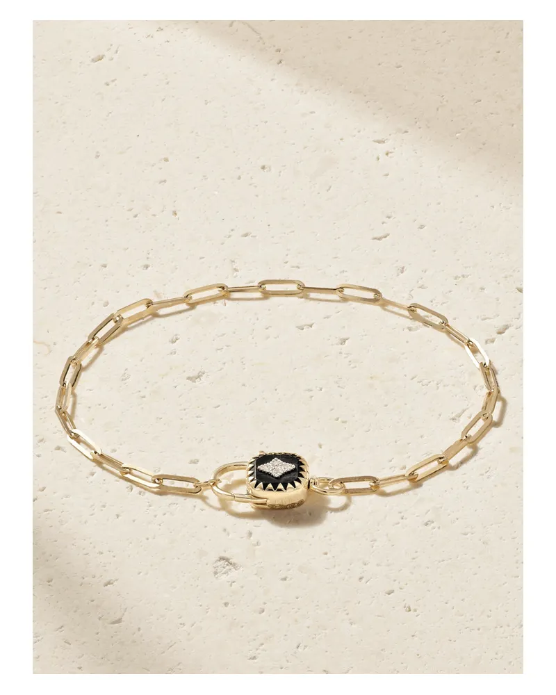 Pascale Monvoisin Ginger Armband Aus 9 Karat Gold Mit Harz Und Diamanten Gold