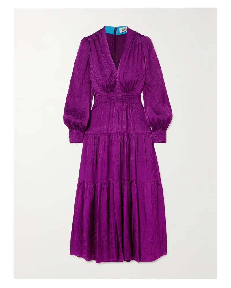 Diane von Furstenberg Gil Midikleid Aus Glänzendem Jacquard - Pink Pink