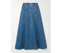 Alix Midi-jeansrock Mit Fransen - Blau
