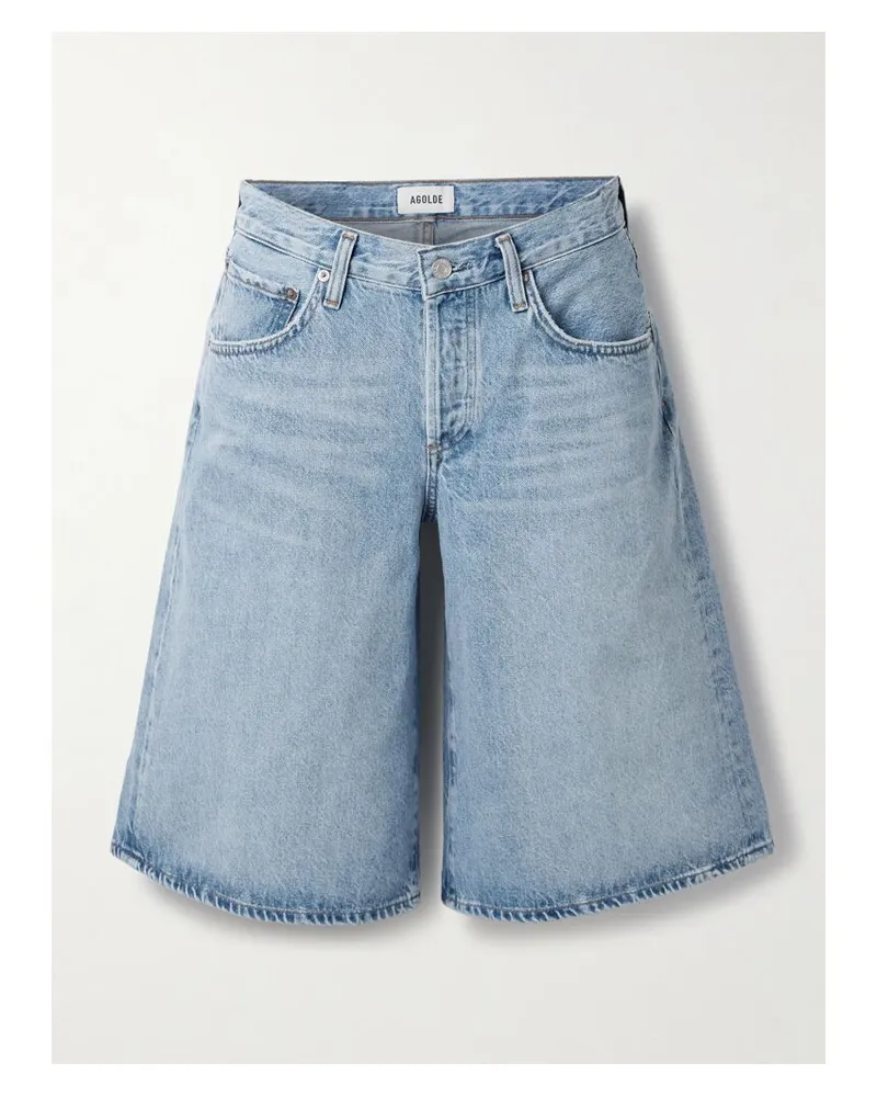 AGOLDE Baggy V-waist Jeansshorts - Blau Blau