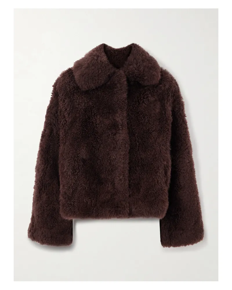 Yves Salomon Jacke Aus Shearling - Metallic Metallic
