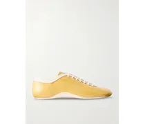 Leather Sneakers - Yellow