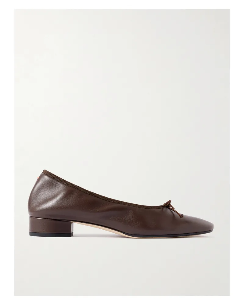 aeyde Onda Bow-detailed Leather Pumps - Brown Brown