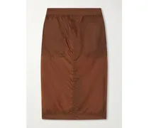 Woven Midi Skirt - Brown