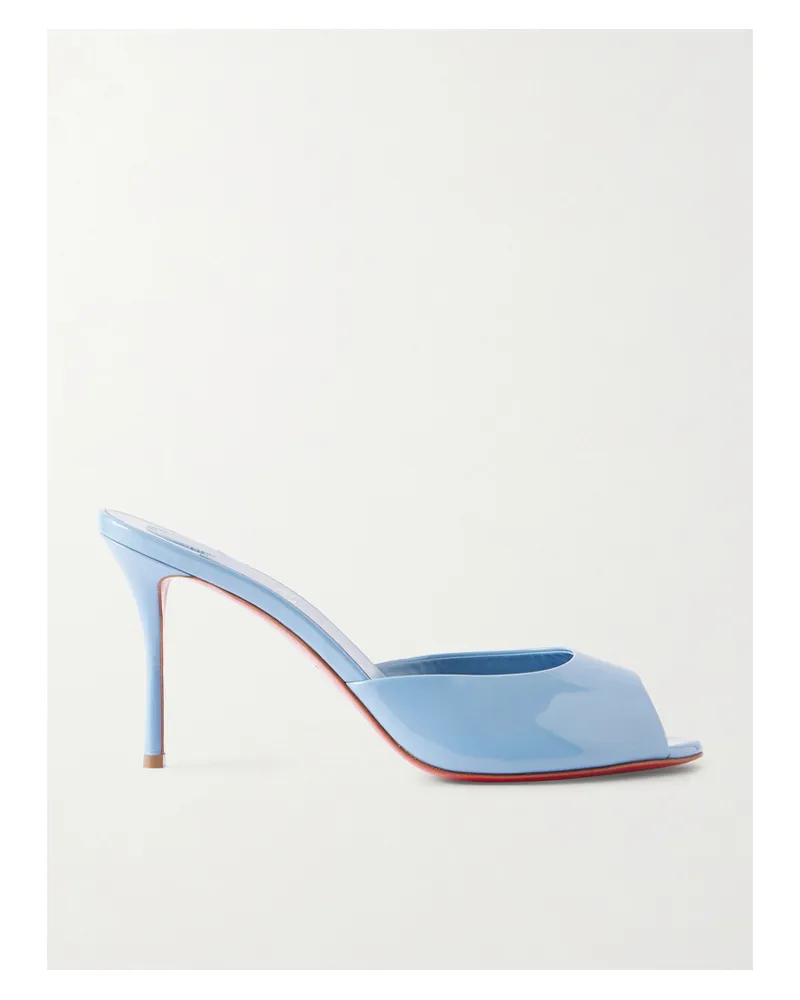 Christian Louboutin Me Dolly 85 Mules Aus Lackleder - Blau Blau
