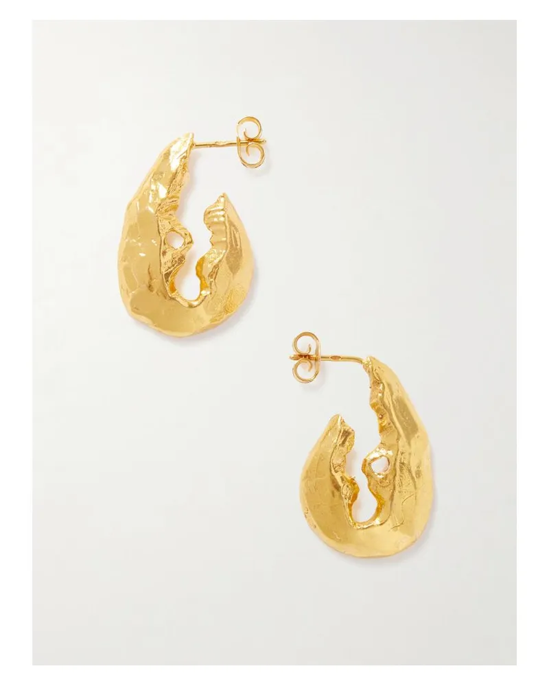 Alighieri The Gilded Crustacean Vergoldete Creolen Aus Recycelter Bronze Gold