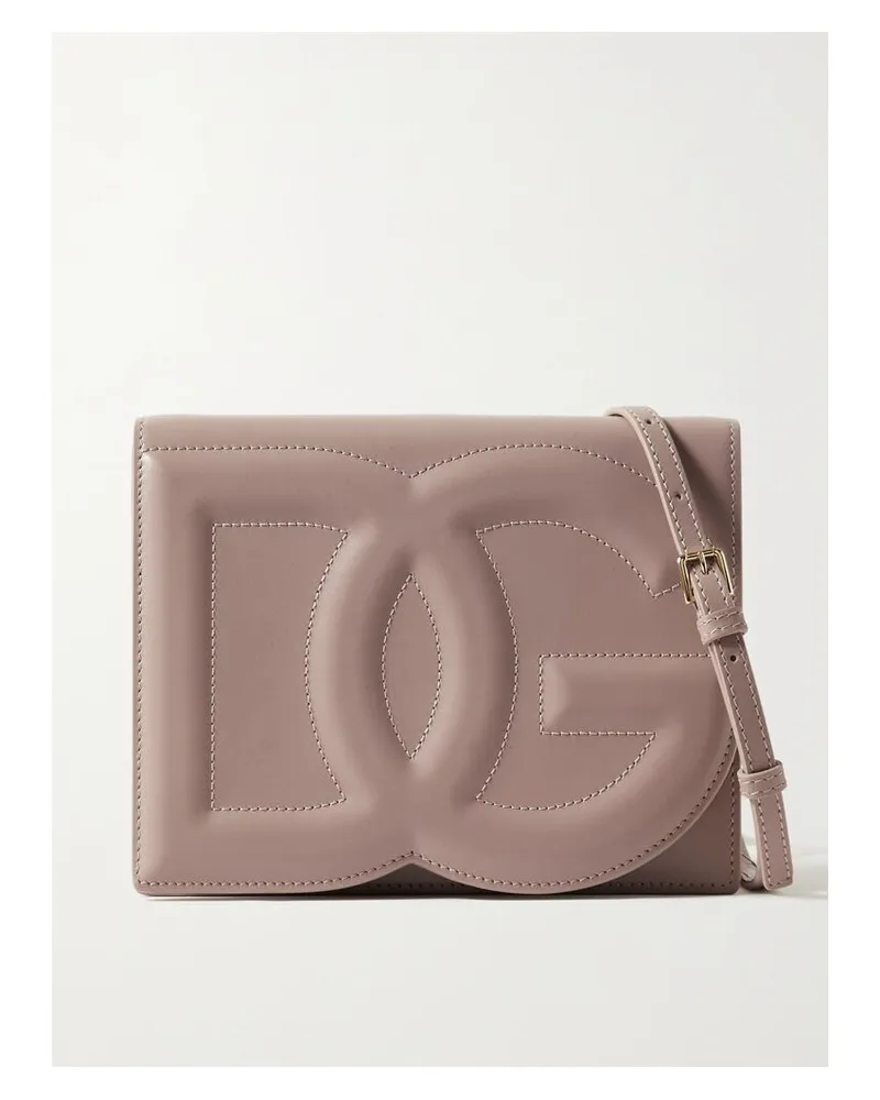 Dolce & Gabbana Schultertasche Aus Leder Mit Prägung - Pink Pink
