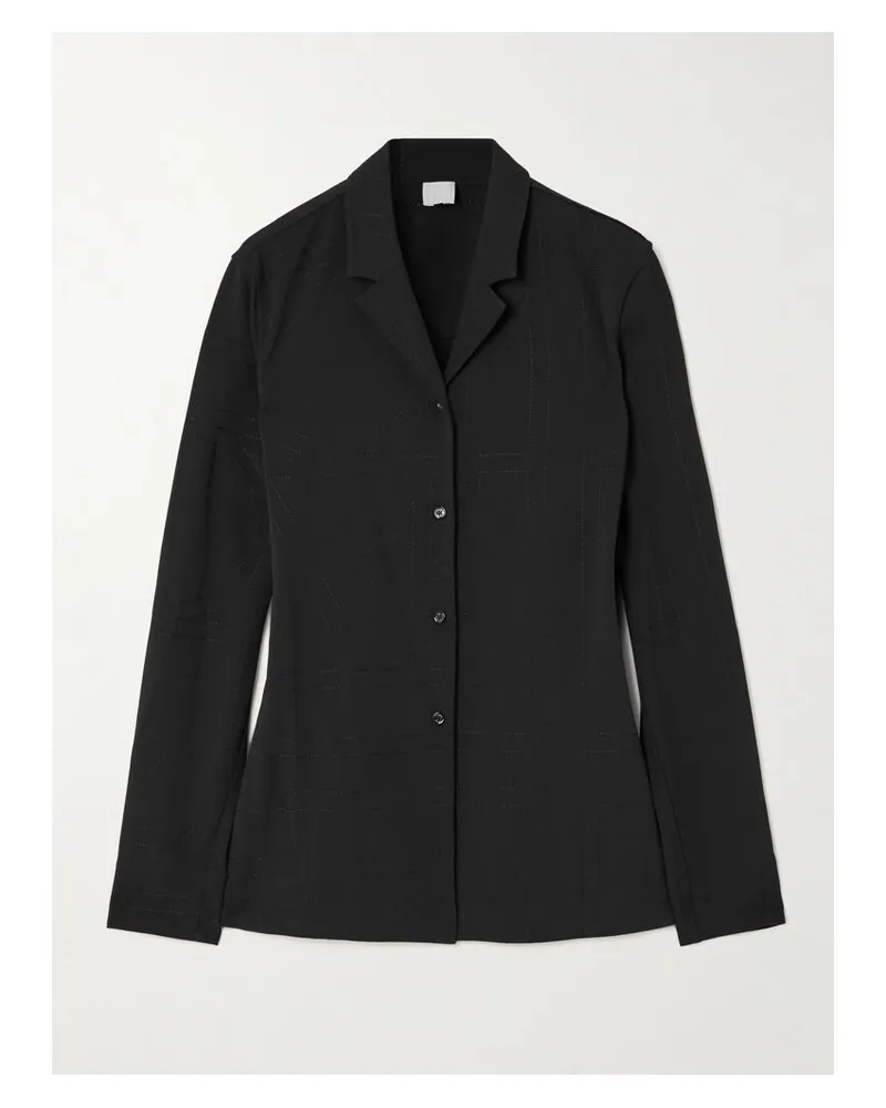 Totême Hemd Aus Recyceltem Jersey Mit Stickereien - Schwarz Schwarz