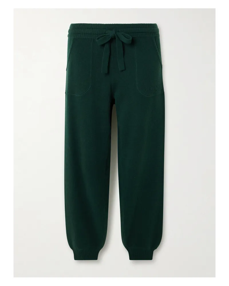 Eres Colorama Maille Star Wool And Cashmere-blend Tapered Track Pants - Green Green