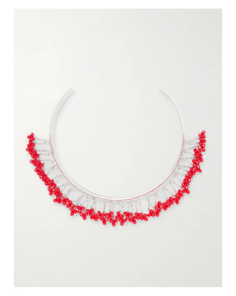 Isabel Marant Silver-tone And Beaded Choker Silver