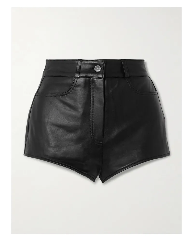 FRANKIE Shop Loen Shorts Aus Leder - Schwarz Schwarz