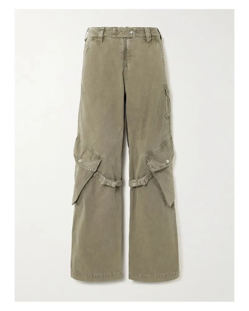 Acne Studios Cargohose Aus Baumwoll-canvas - Grün Grün