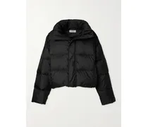Cropped Quilted Padded Shell-jacquard Jacket - Black