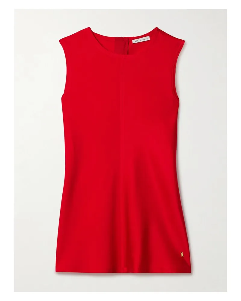 AMI Paris Tanktop Aus Crêpe - Rot Rot