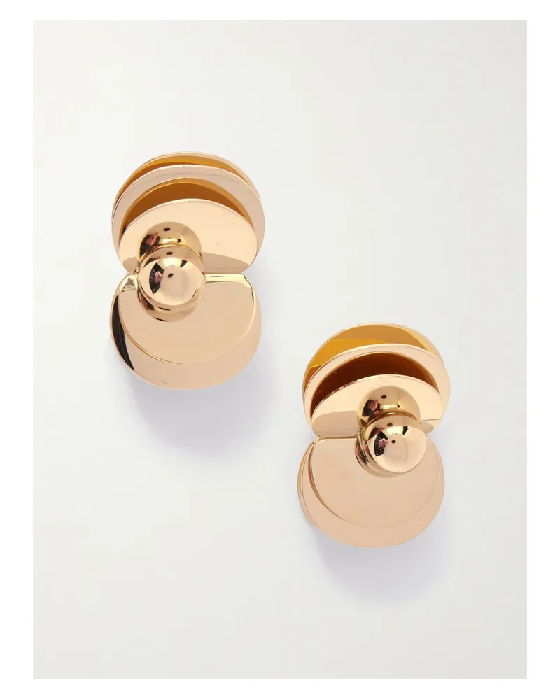 La DoubleJ Aura Vergoldete Ohrclips Gold