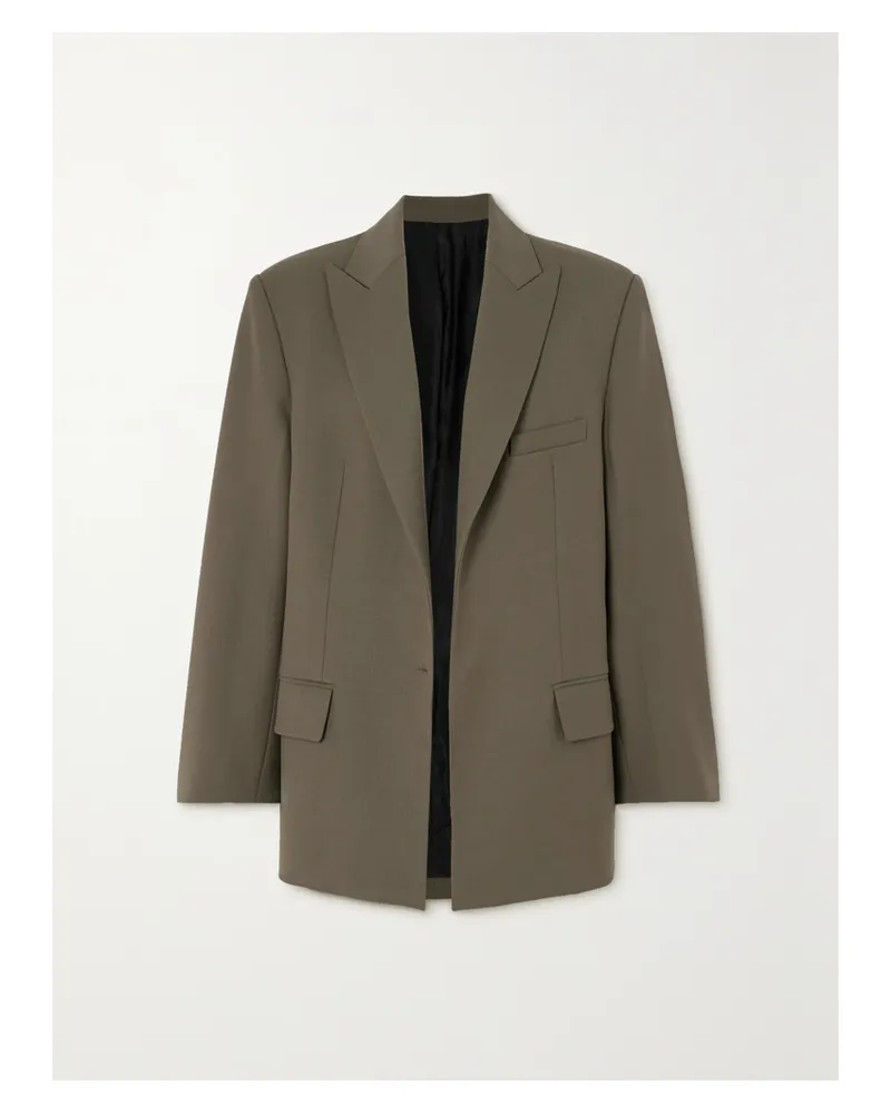 Victoria Beckham Oversized-blazer Aus Twill - Braun Braun