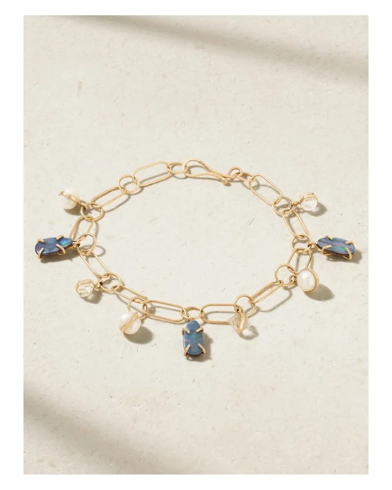 Melissa Joy Manning Armband Aus Recyceltem 14 Karat Gold Mit Mehreren Steinen Gold