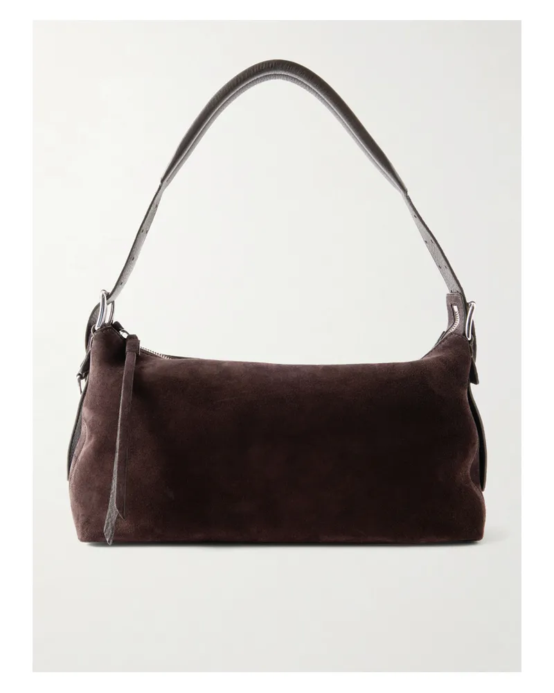 Christophe Lemaire Belted Baguette Leather Shoulder Bag - Brown Brown
