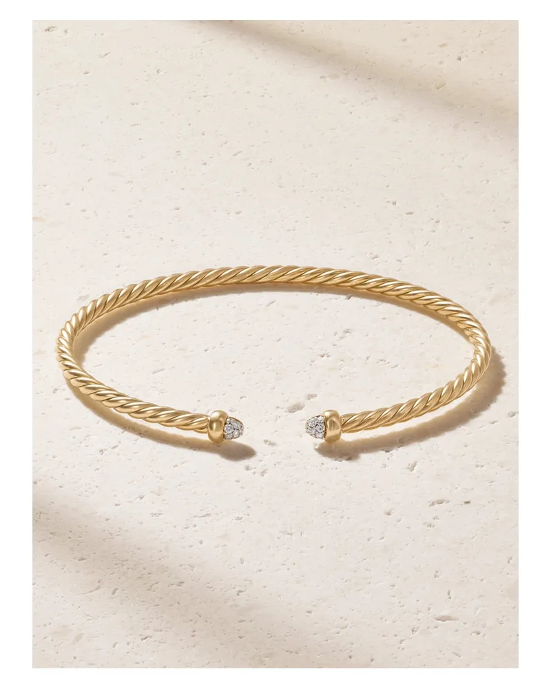 David Yurman Cablespira® 18-karat Gold Diamond Bracelet Gold