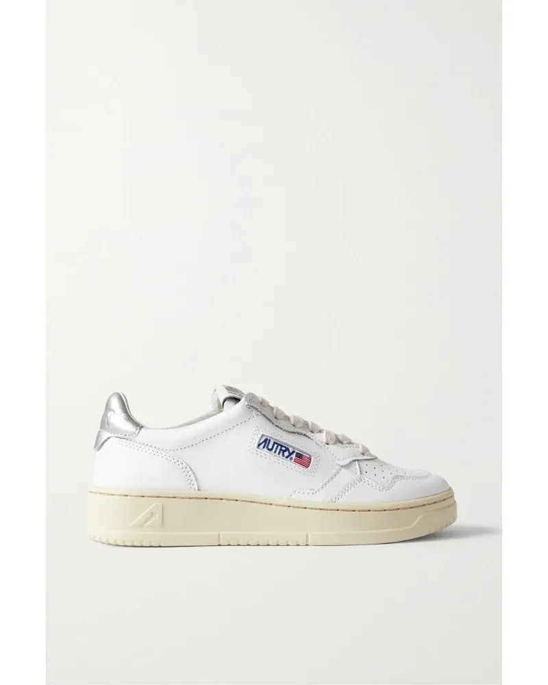 AUTRY Medalist Low Sneakers Aus Leder Mit Metallic-detail - Weiß Weiß