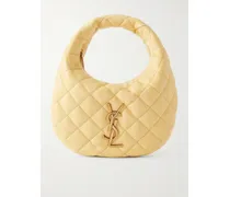 Icarino Matelassé Leather Tote - Yellow