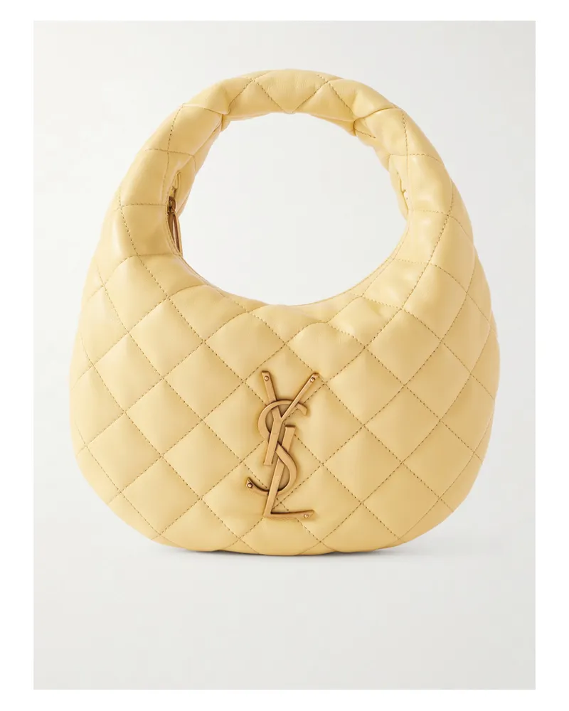 Saint Laurent Icarino Quilted Leather Tote - Yellow Yellow