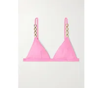 Mexico Triangel-bikini-oberteil Mit Verzierungen - Pink