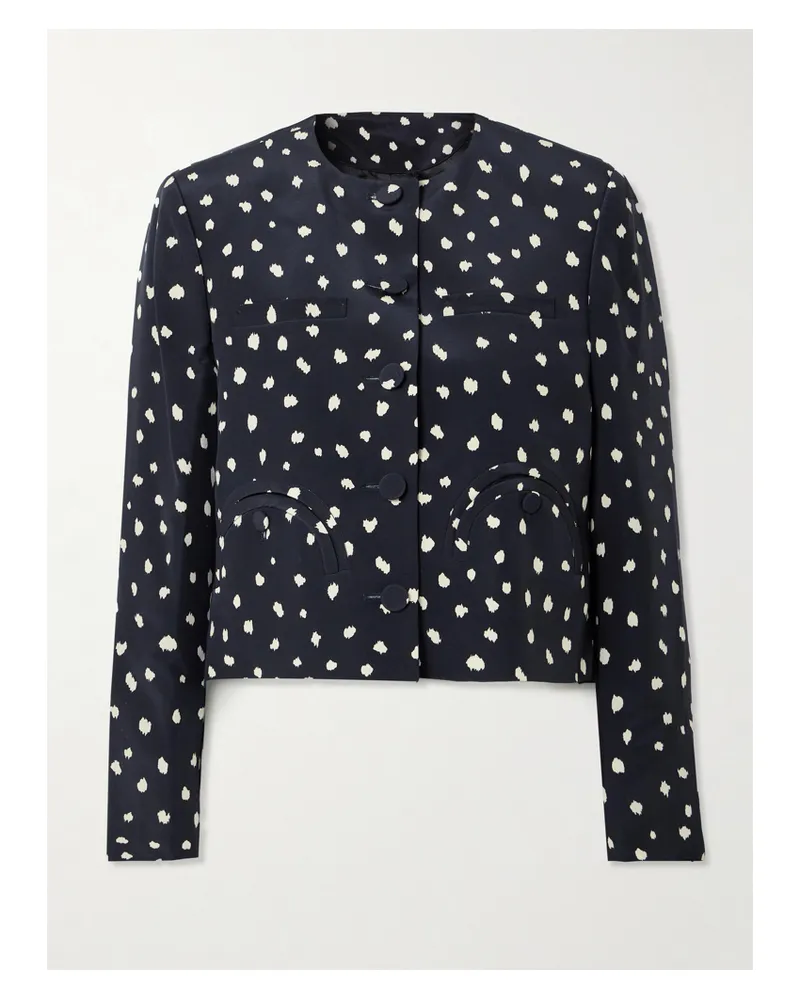Blazé Milano Shamo Jacke Aus Seide Mit Punkten - Blau Blau
