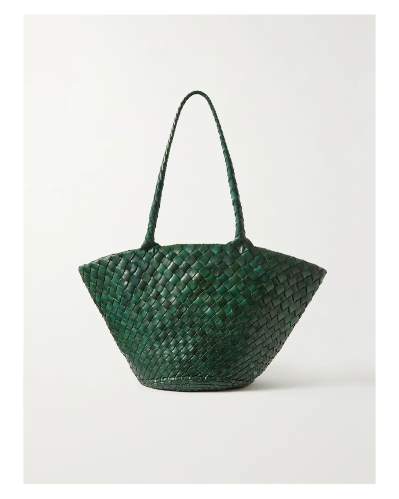 Dragon Diffusion Egola Woven Leather Tote - Green Green