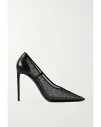 Saint Laurent Anja Pumps aus Mesh Schwarz