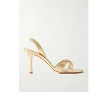 Callasli 90 Slingback-sandalen Aus Metallic-leder - Gold