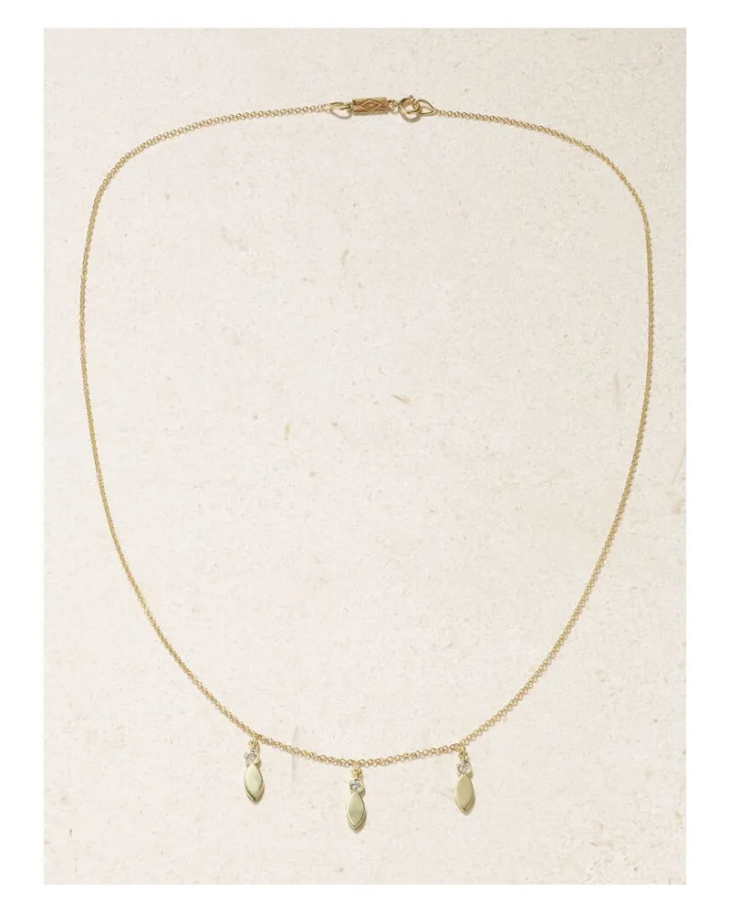 Jennifer Meyer Kette Aus 18 Karat Gold Mit Diamanten Gold