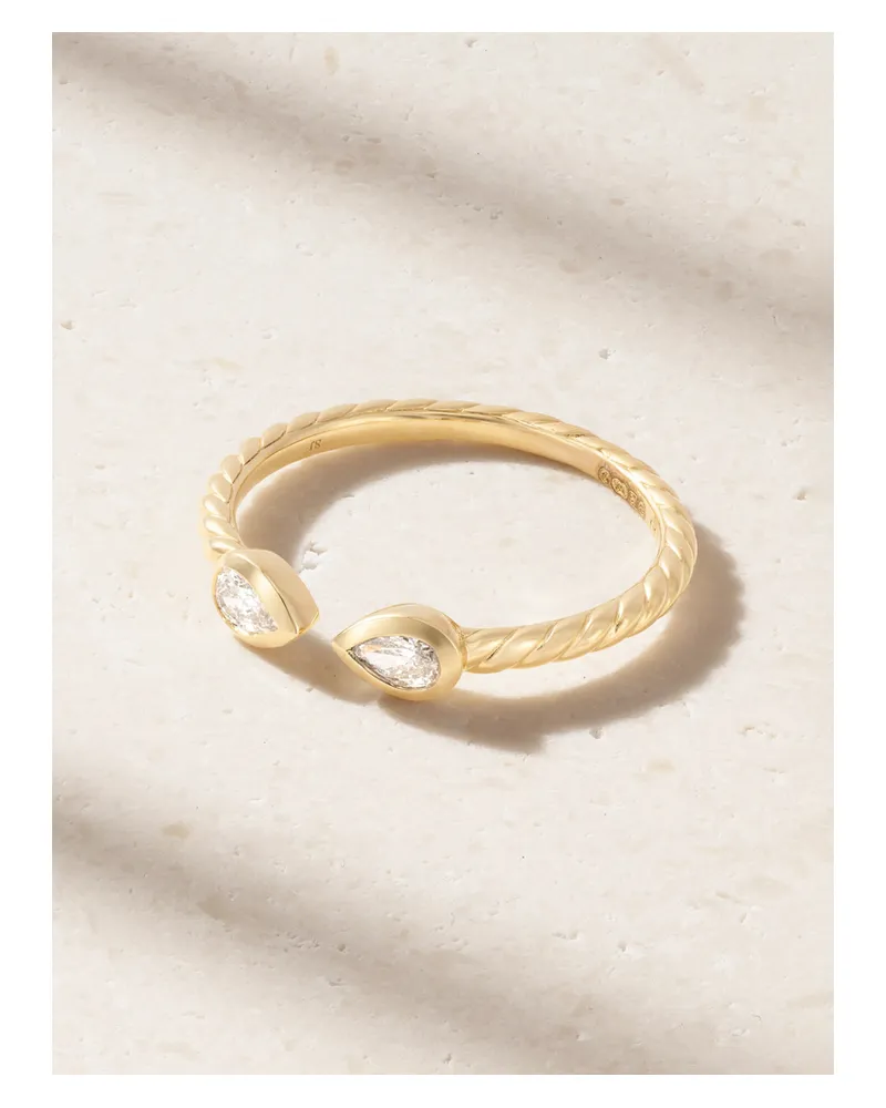 David Yurman Cable Ring Aus 18 Karat Gold Mit Diamanten Gold
