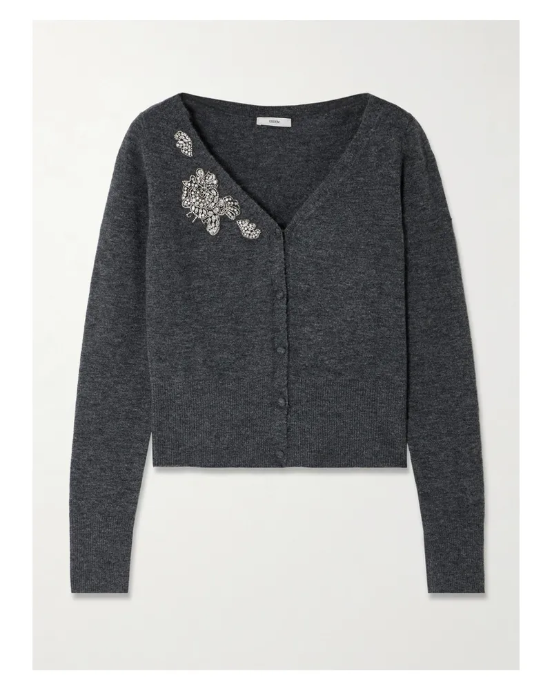 Erdem Cardigan Aus Strick Mit Verzierungen - Grau Grau
