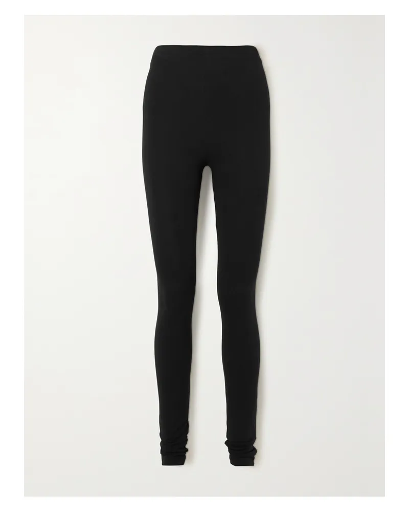 Totême Net Sustain Cork Stretch-jersey Leggings - Black Black
