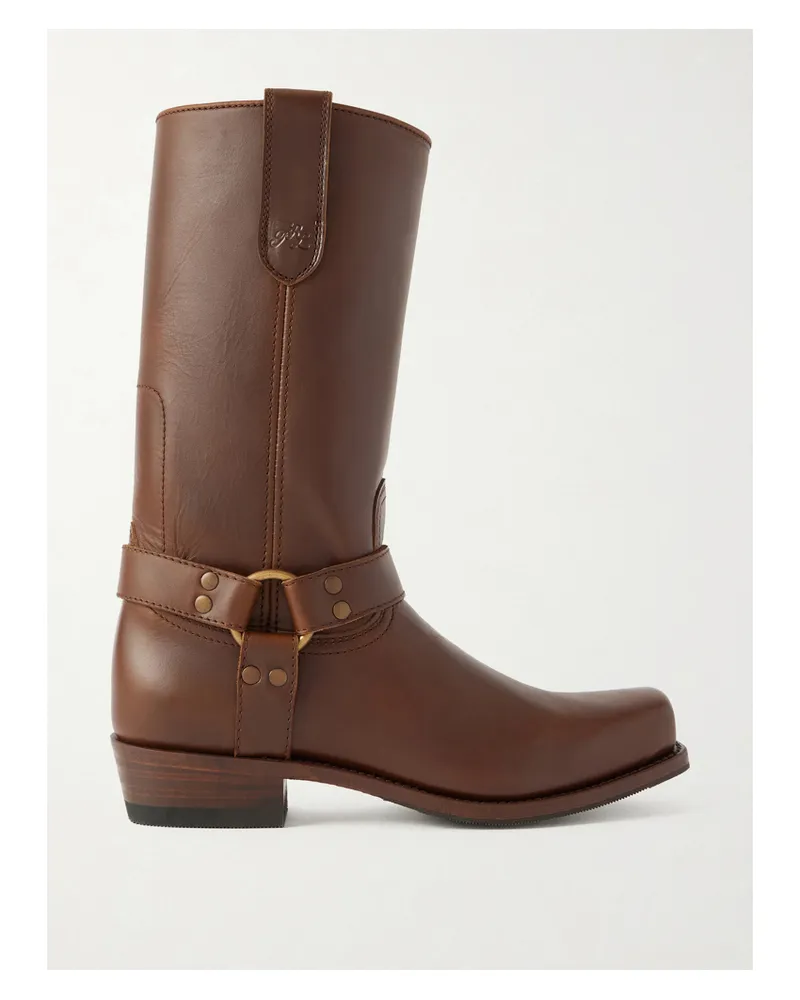 Ralph Lauren Kniehohe Stiefel Aus Leder - Braun Braun