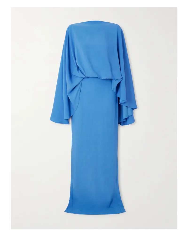 Taller Marmo Eolia Mehrlagige Robe aus Crêpe Blau
