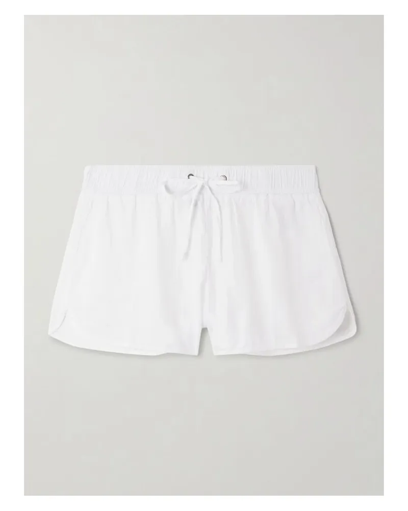 James Perse Dolphin Shorts Aus Leinen - Weiß Weiß