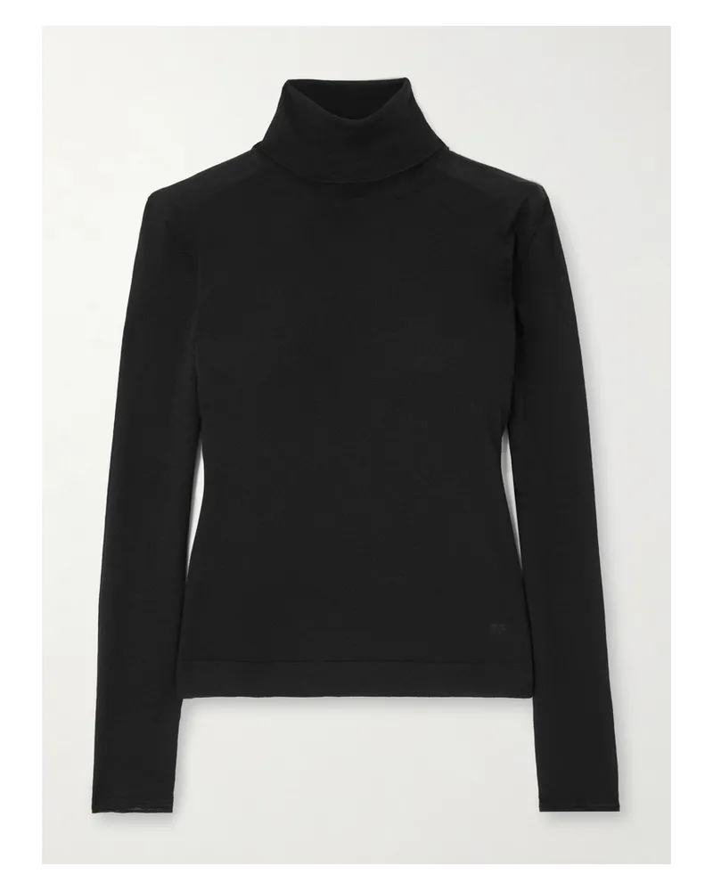 Tom Ford Rollkragenpullover aus einer Kaschmir-seidenmischung Schwarz