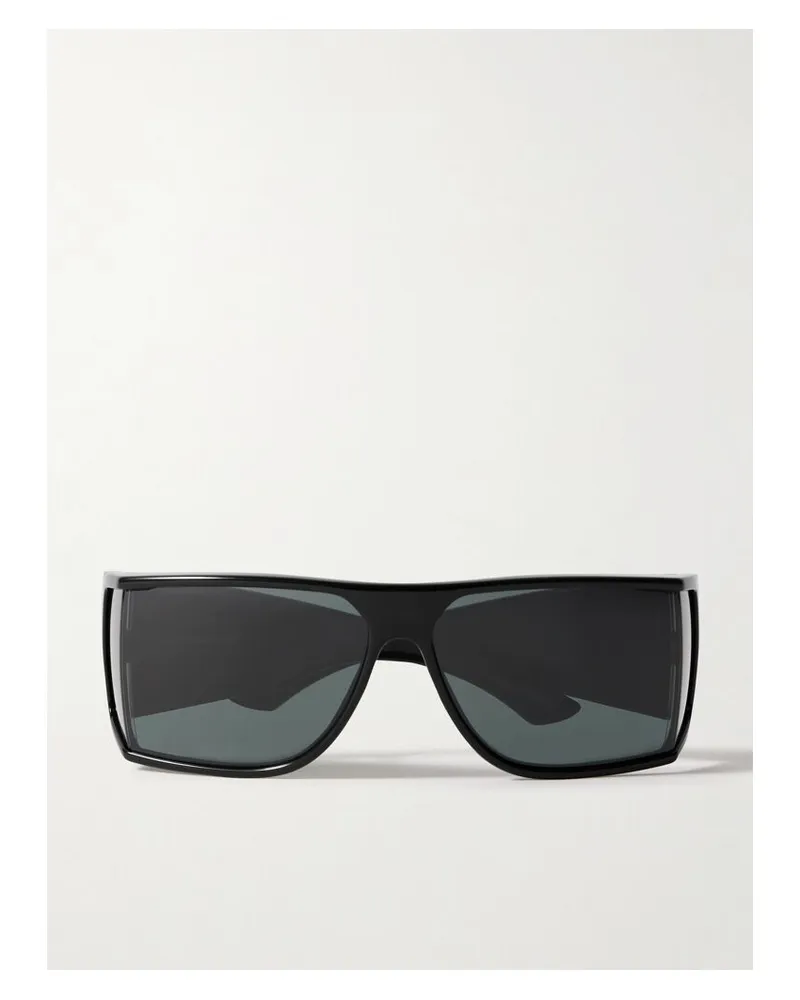 Saint Laurent Oversized-sonnenbrille Mit D-rahmen Aus Azetat - Schwarz Schwarz