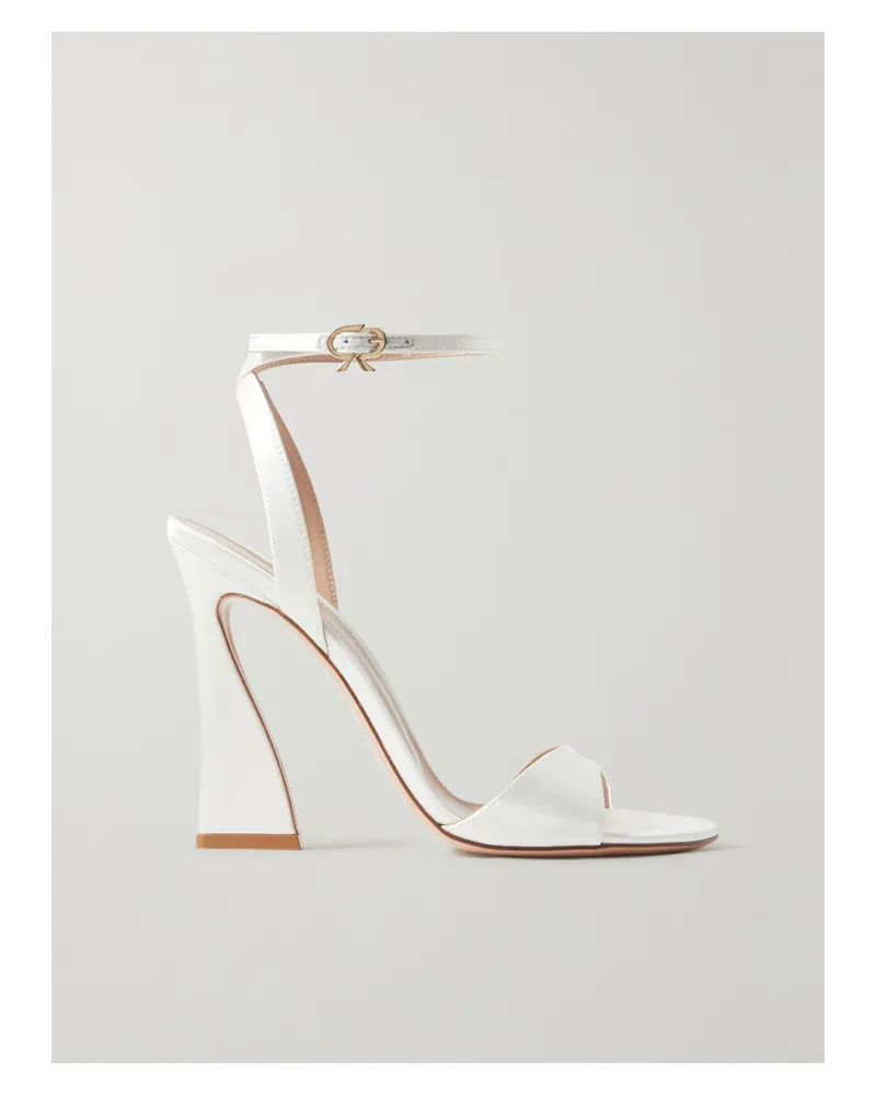 Gianvito Rossi Aura 105 Sandalen Aus Satin - Weiß Weiß