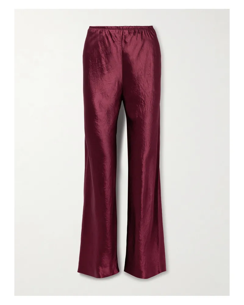 Maria Mcmanus Hose Aus Satin In Knitteroptik - Burgunder Burgunder