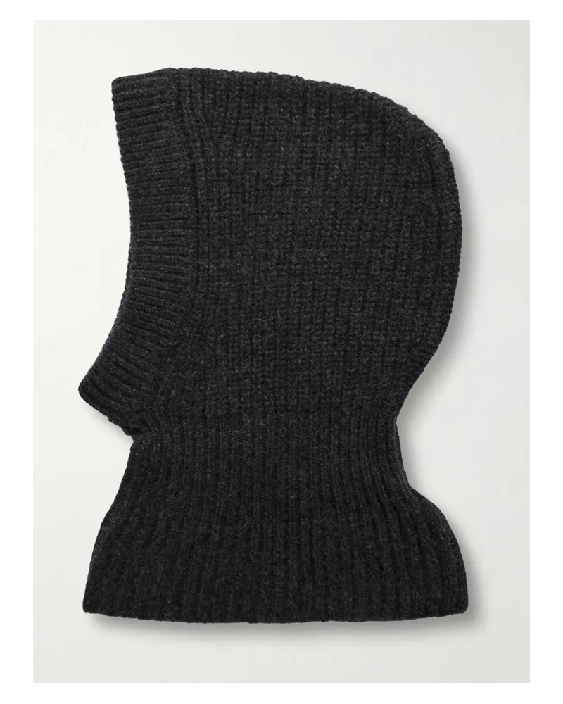 Christophe Lemaire Balaklava Aus Gerippter Wolle - Grau Grau
