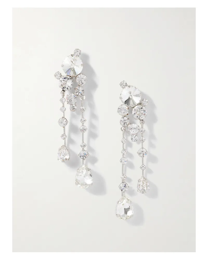 Jennifer Behr Jayleen Silver-plated Crystal Earrings - Neutrals Neutrals