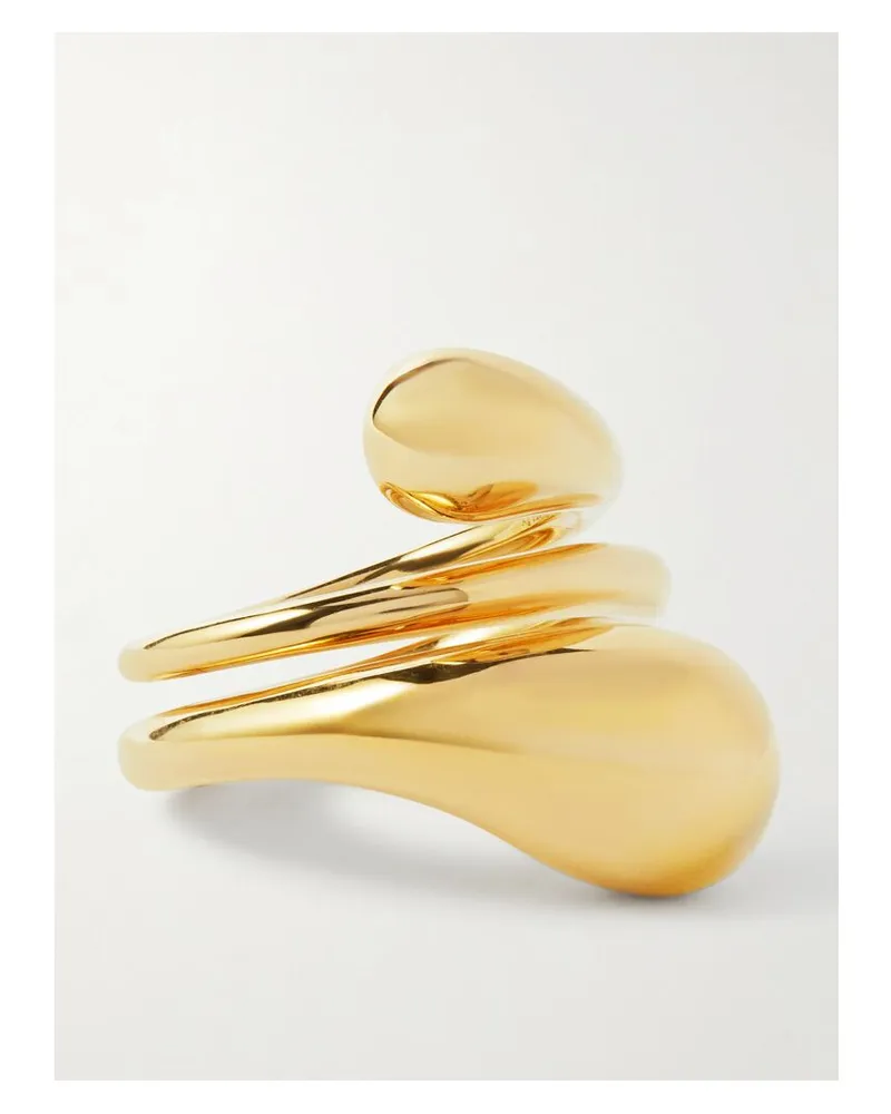 Bottega Veneta Goldfarbener Ring Gold