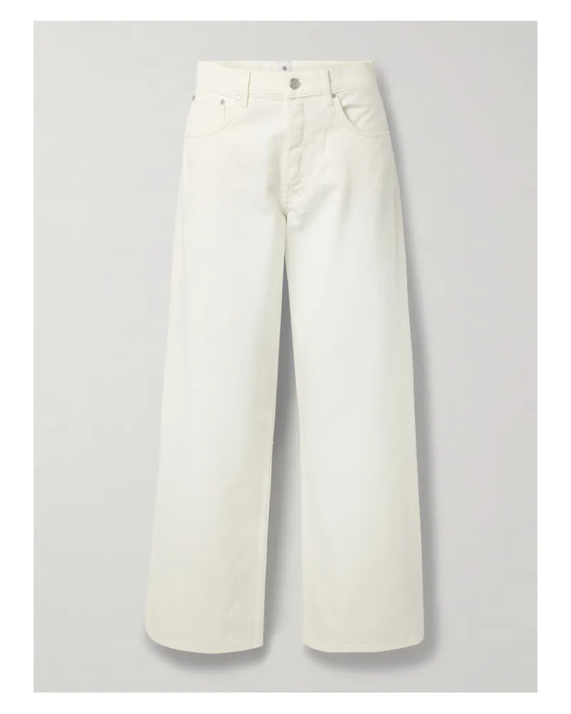 Anine Bing Manon Hoch Sitzende Jeans Mit Geradem Bein Aus Recyceltem Denim - Ecru Ecru