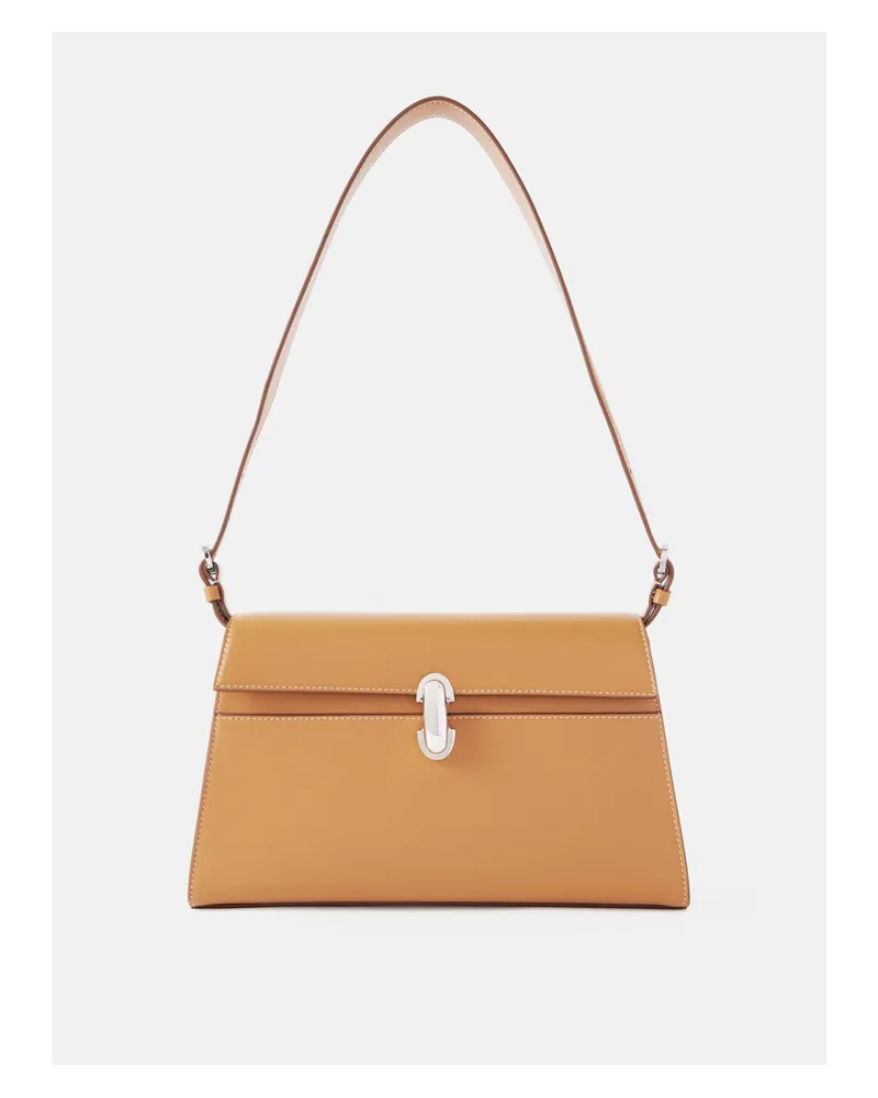 SAVETTE Symmetry Leather Shoulder Bag - Brown Brown